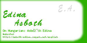 edina asboth business card